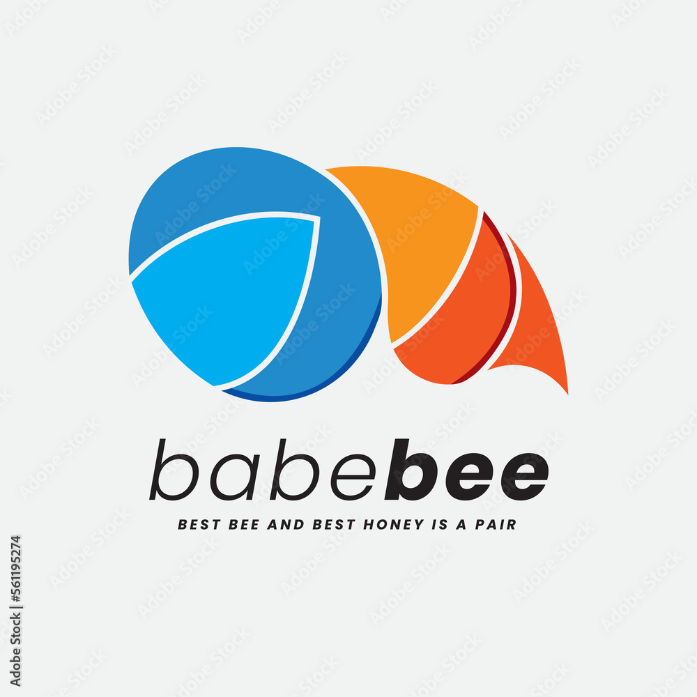 Baby Bee and Honey Logo Template Baby Bee and Honey Logo Template