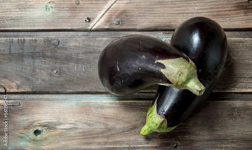 Fresh ripe eggplant.