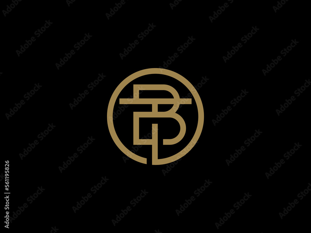 Monogram letter TB or BT design logo template, vector illustration Monogram letter TB or BT design logo template, vector illustration