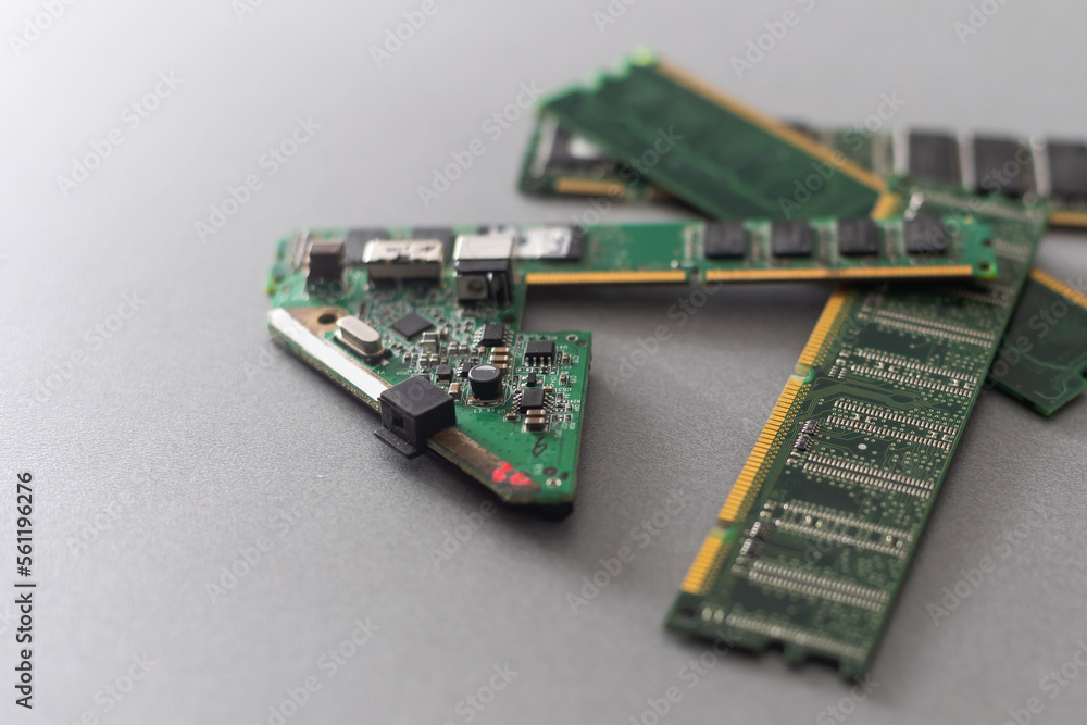 Electronic circuit board close up. Electronic circuit board close up.