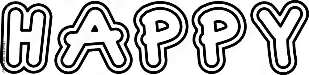 black and white trendy lettering text phrase decoration black and white trendy lettering text phrase decoration