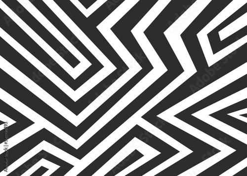 Abstract background with gradient maze line pattern