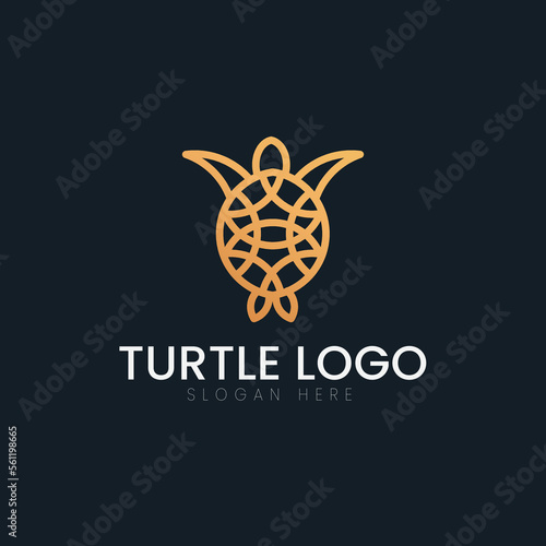 Turtle logo design. Modern icon. Sea turtle illustration.