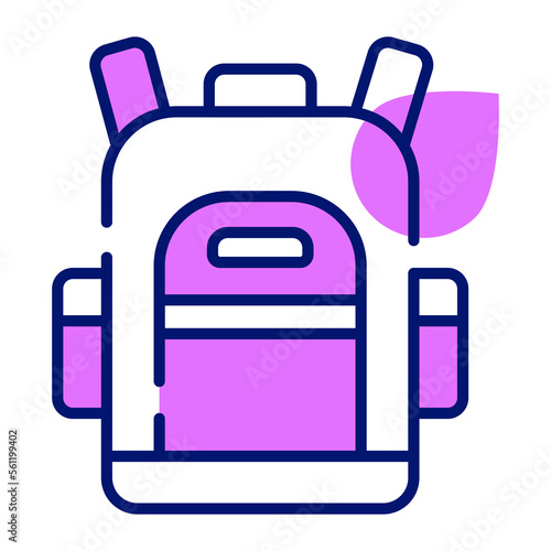 An icon of backpack in trendy style, traveling bag