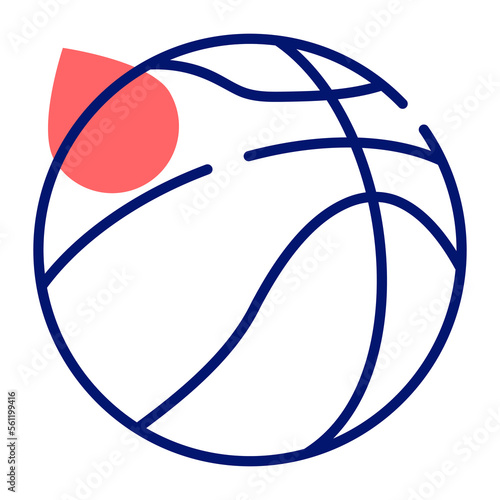 Download this premium vector icon of basketball, customizable vector photo