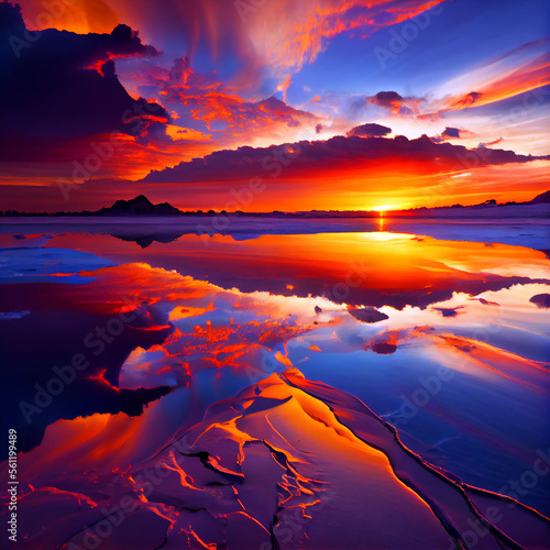 Vivid Sunset, AI © TheOdd1 