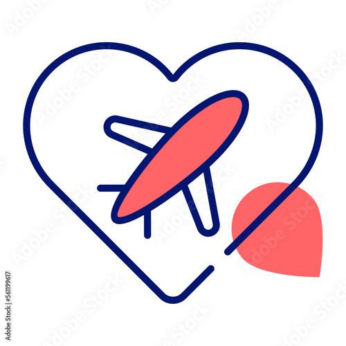 An amazing icon of honeymoon travel in trendy style
