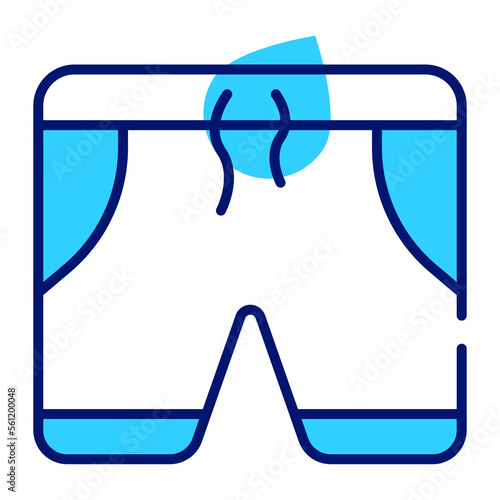 Shorts icon in modern style, beachwear vector