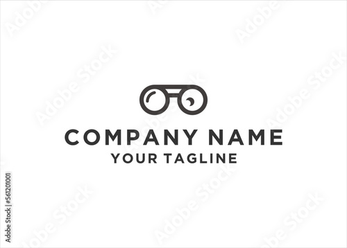 binoculars telescope logo design concept monogram