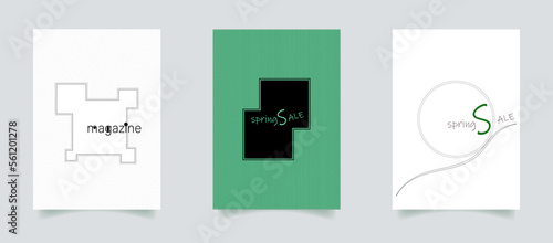 広告に使えそうな　シンプルなデザインのセット/背景/壁紙/名刺/A4サイズ　