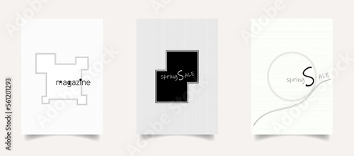 広告に使えそうな　シンプルなデザインのセット/背景/壁紙/名刺/A4サイズ　