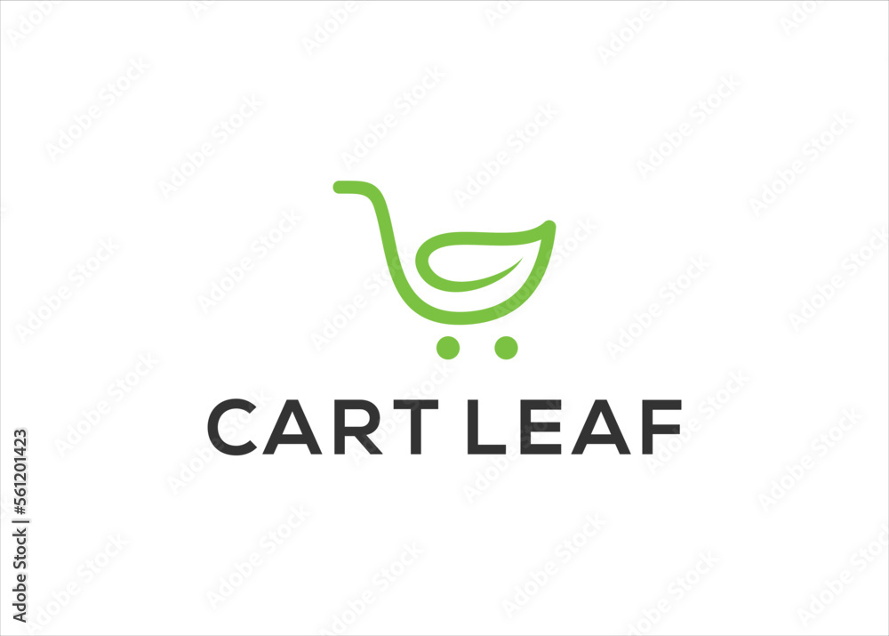 organic leaf shopping cart logo design inspiration organic leaf shopping cart logo design inspiration