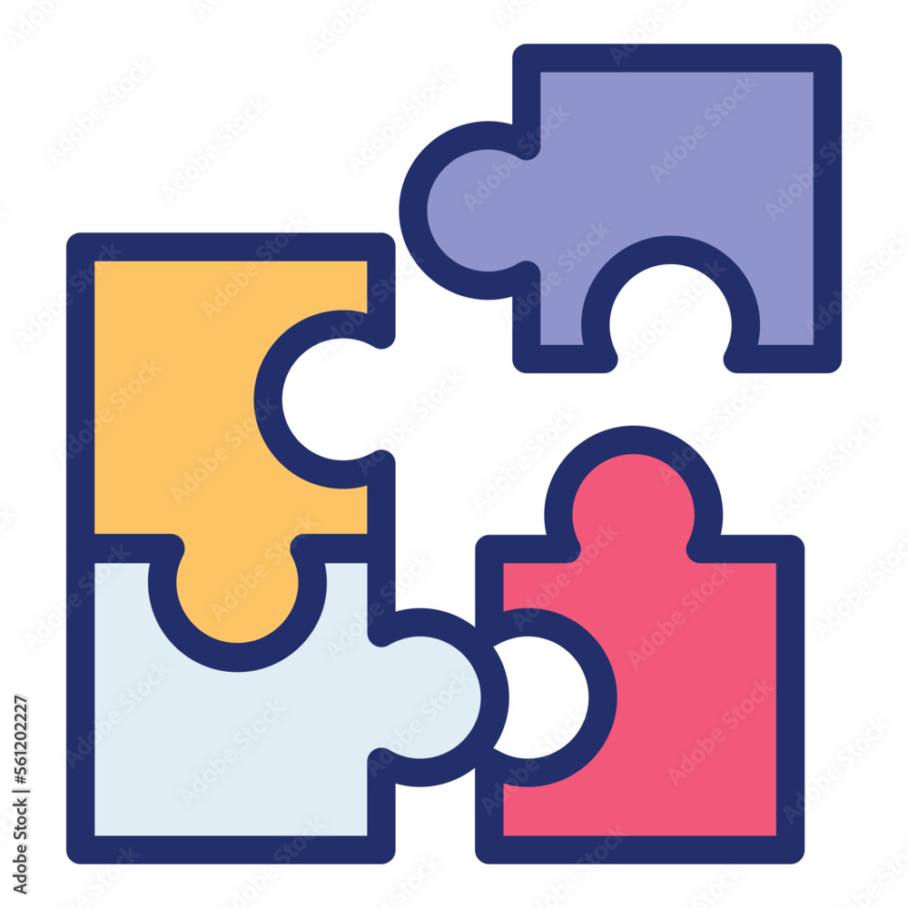 puzzle filled line icon puzzle filled line icon