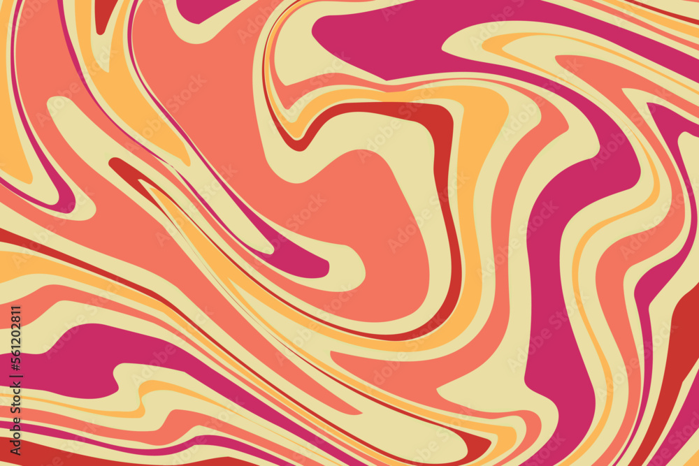 Flat groovy psychedelic background with colorful design Flat groovy psychedelic background with colorful design
