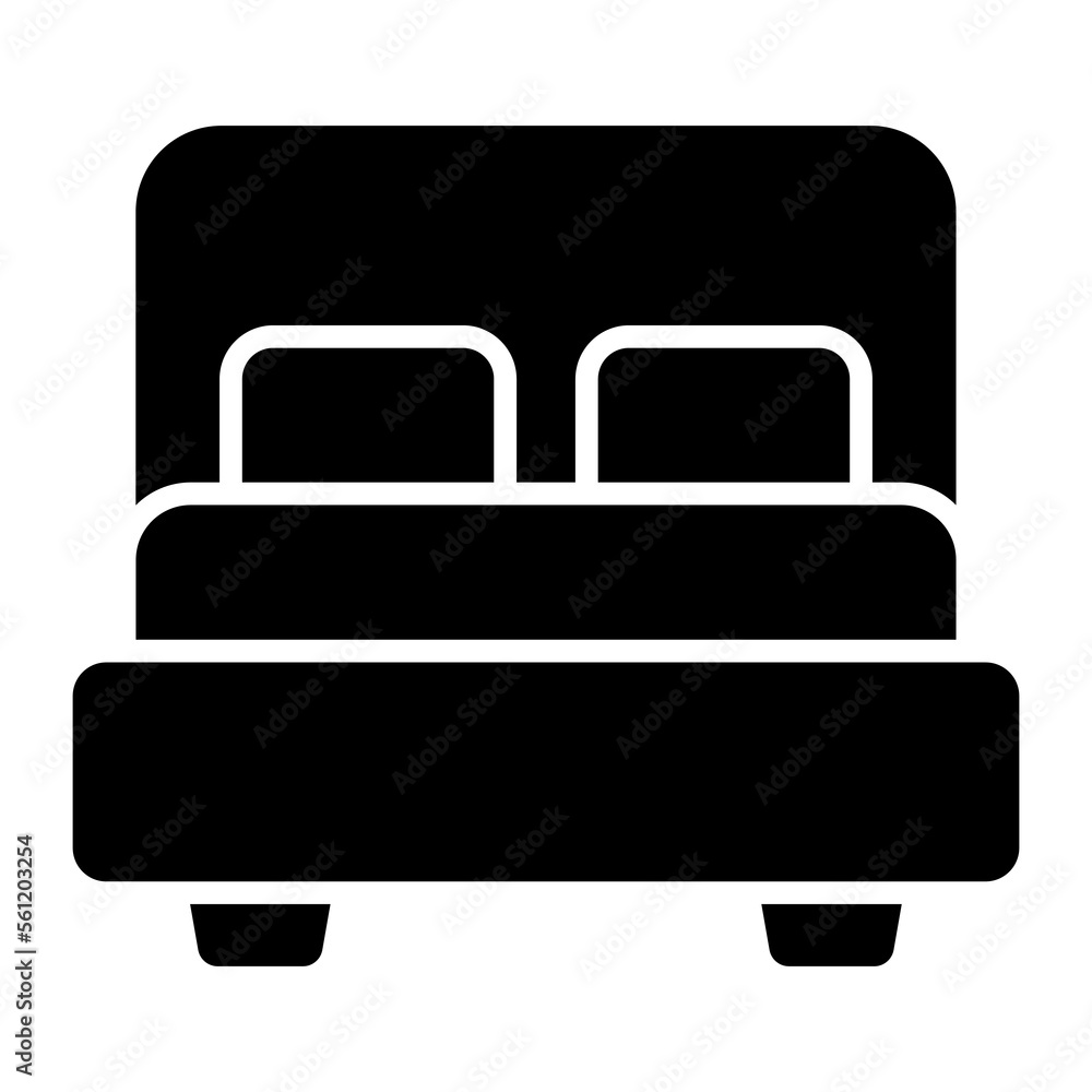 Hotel bed vector, trendy unique icon of bed in editable style
