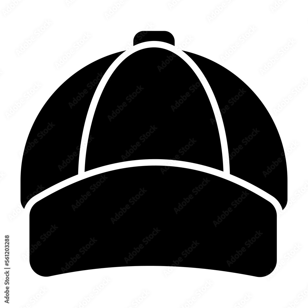 An icon of p cap in modern style, sports accessory vector An icon of p cap in modern style, sports accessory vector