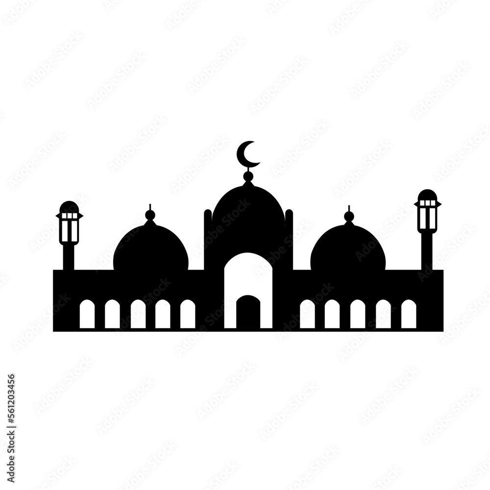 Silhouette Mosque vector illustration Silhouette Mosque vector illustration