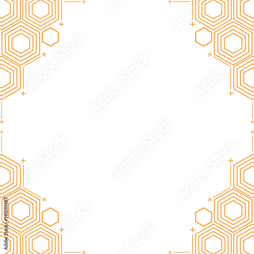 modern geometric hexagonal frame design