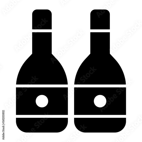 Wine bottles vector design in editable style, alcoholic drink