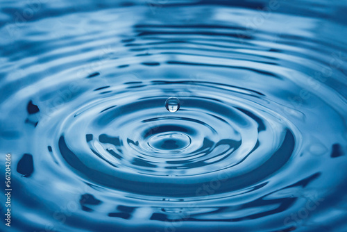 water droplet splash blue closeup