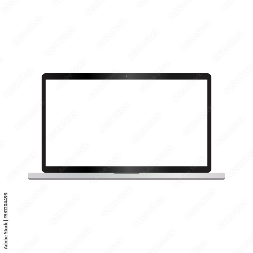 Laptop blank screen isolated display vector illustration Laptop blank screen isolated display vector illustration