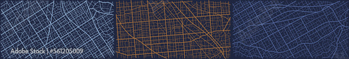 City top view. View from above the map buildings. Gps map navigation to own house. Detailed view of city. Decorative graphic tourist map. Abstract transportation background. Vector, illustration.