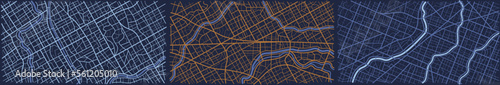 City top view. View from above the map buildings. Gps map navigation to own house. Detailed view of city. Decorative graphic tourist map. Abstract transportation background. Vector, illustration.