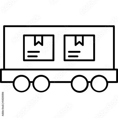 Cargo train Trendy Color Vector Icon which can easily modify or edit

