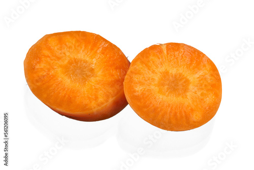 carrot slices. With clipping path