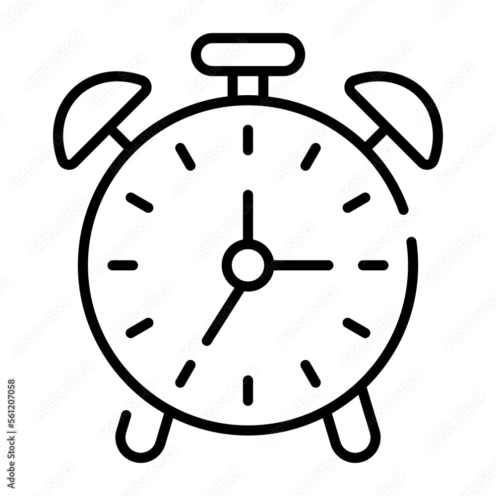 A beautiful vector of alarm clock in modern style, editable vector A beautiful vector of alarm clock in modern style, editable vector