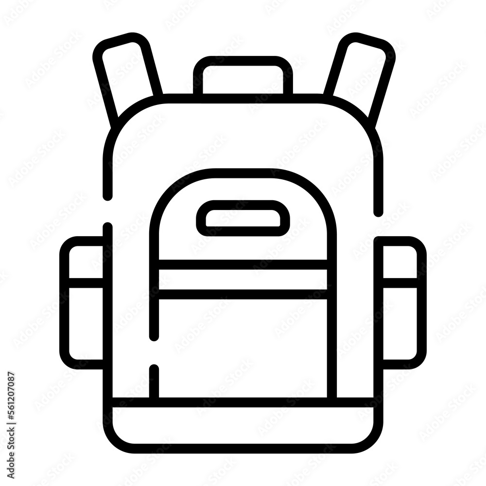 An icon of backpack in trendy style, traveling bag An icon of backpack in trendy style, traveling bag