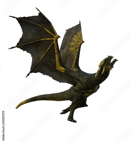 3d render of a dragon wyvern 