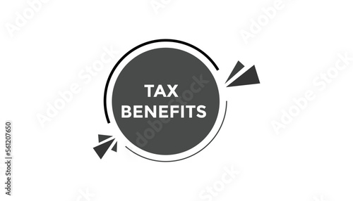 Tax benefits button web banner templates. Vector Illustration
