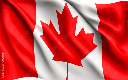 Flag of Canada. National flag day of canada. Generative AI