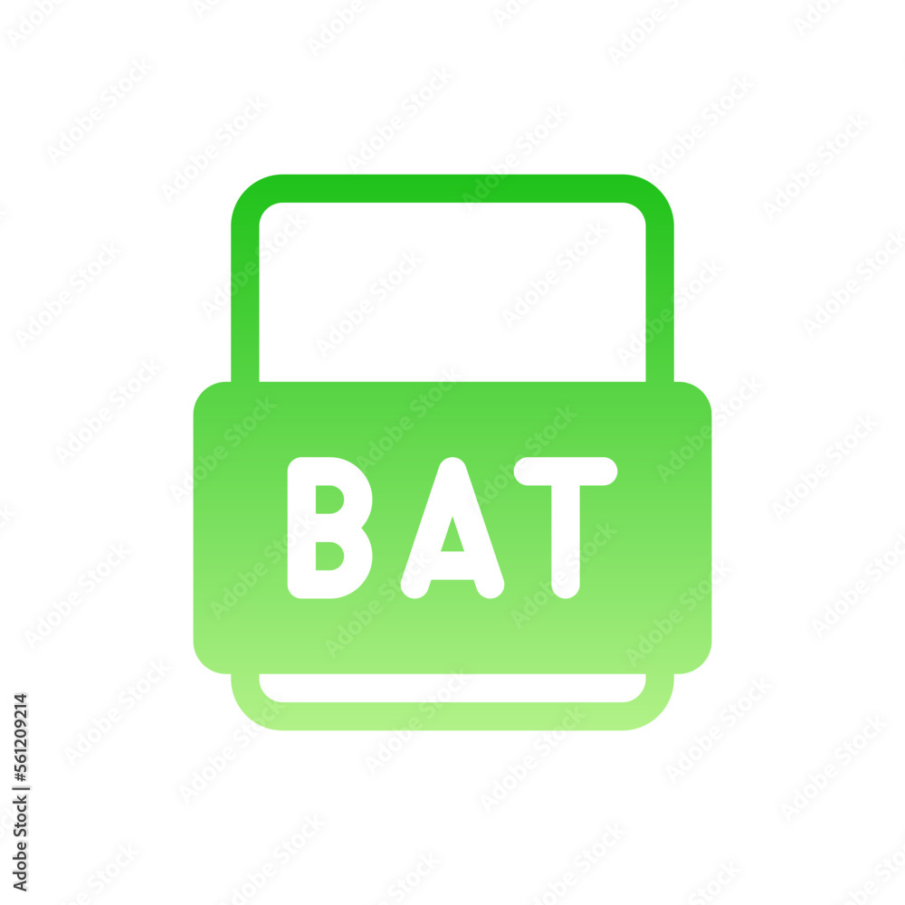 bat flat gradient icon