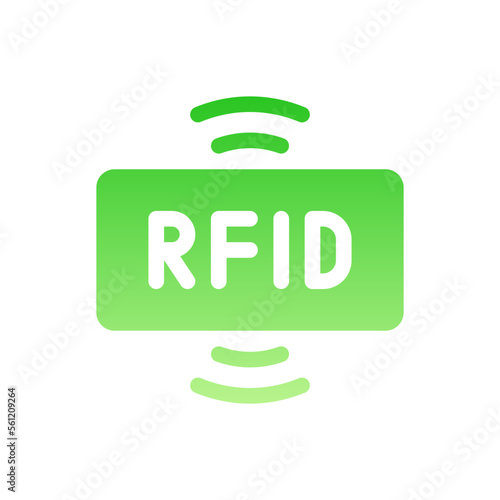 rfid flat gradient icon