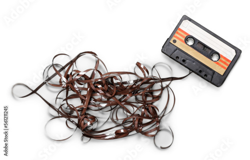 Old retro audio cassette tape 1980s