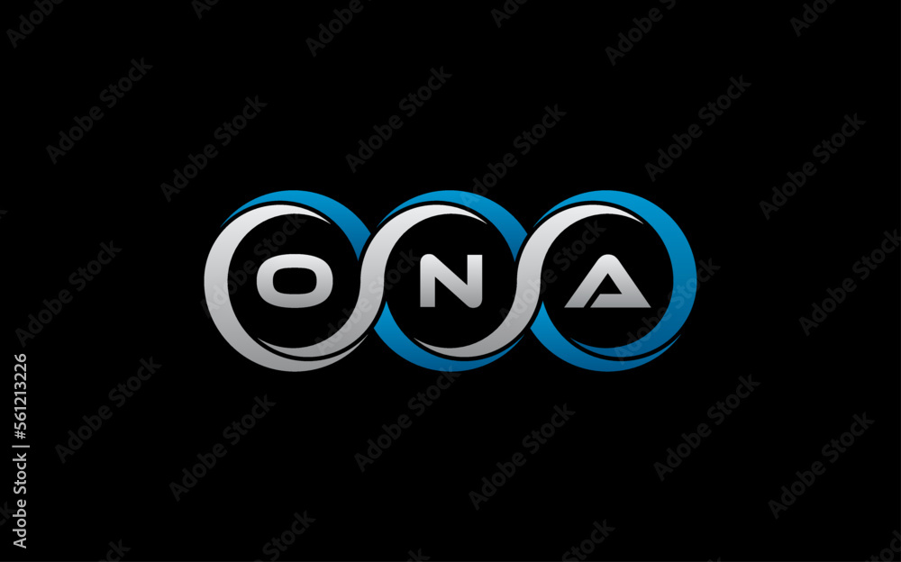 ONA Letter Initial Logo Design Template Vector Illustration ONA Letter Initial Logo Design Template Vector Illustration