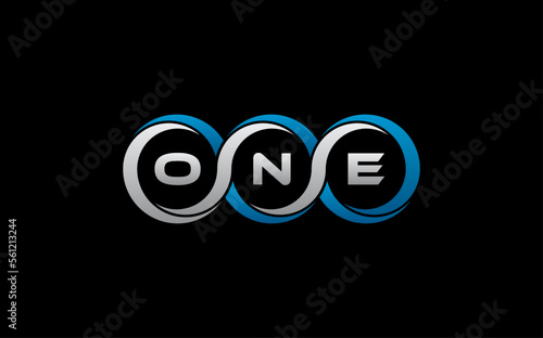ONE Letter Initial Logo Design Template Vector Illustration