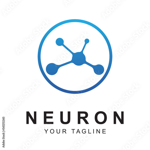 neuron logo vector with slogan template