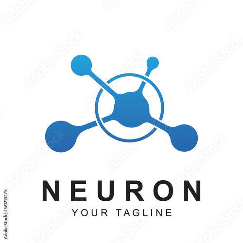 neuron logo vector with slogan template