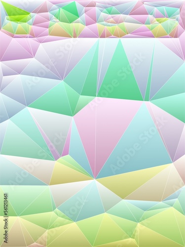 Low Poly Graphical Abstract Painting Art Background Texture,Colorful Geometrical Artwork,Modern Conceptual Print 3D Rendering,3D Illustration