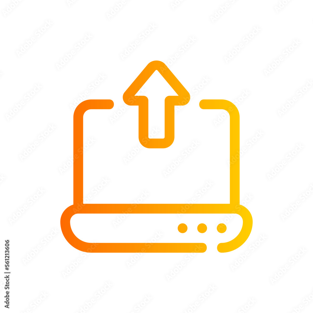Obraz premium upload gradient icon