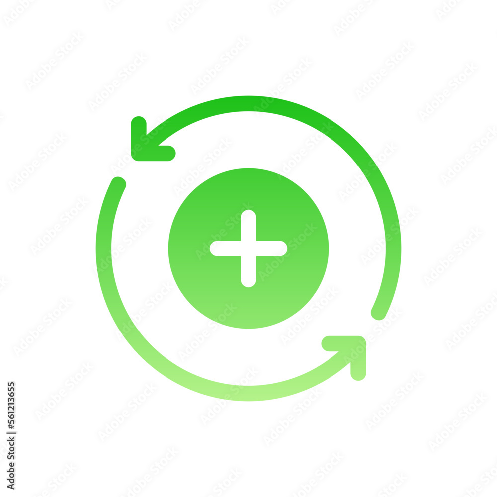 Obraz premium add flat gradient icon