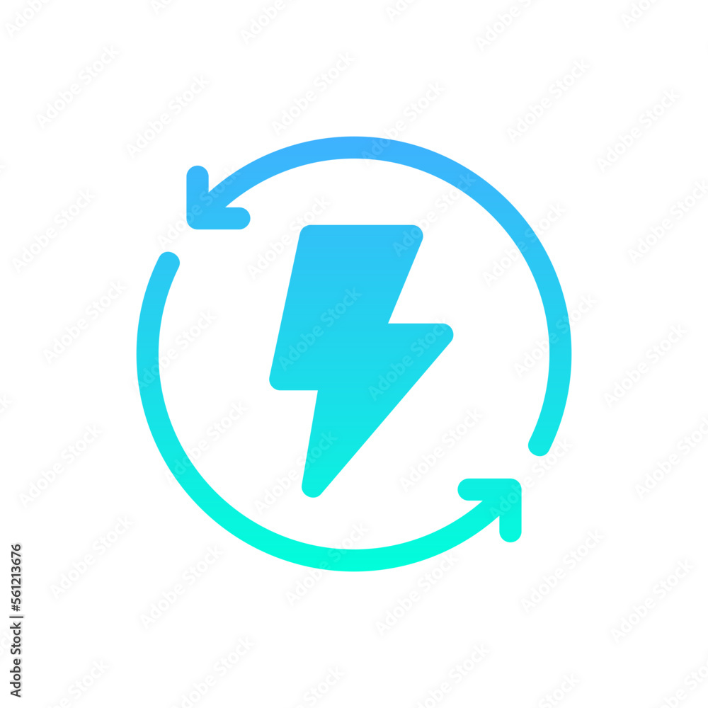 energy flat gradient icon energy flat gradient icon