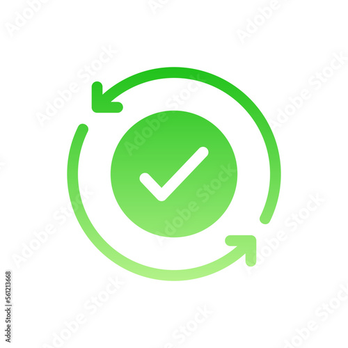 checked flat gradient icon