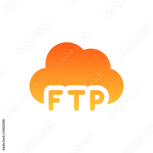 ftp flat gradient icon
