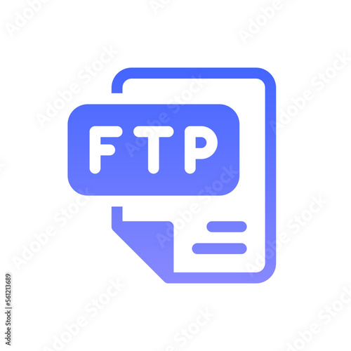 ftp flat gradient icon