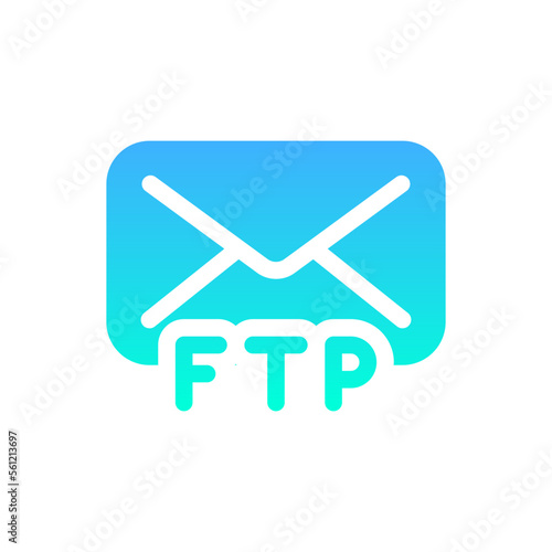message flat gradient icon
