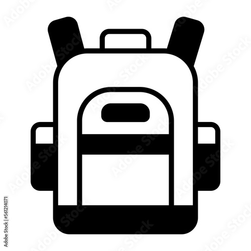 An icon of backpack in trendy style, traveling bag